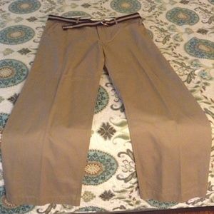 CAVI KHAKI PANTS WITH CANVAS BELT